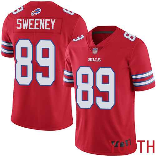 Youth Buffalo Bills 89 Tommy Sweeney Limited Red Rush Vapor Untouchable NFL Jersey